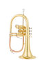 Trigger Flugelhorn Bb Yellow Brass Bell dull polished Professional brass instrument FH600 183G flugelhorn Saxins Musical Instrument Store
