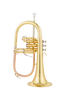 Trigger Flugelhorn Bb Yellow Brass Bell dull polished Professional brass instrument FH600 183G flugelhorn Saxins Musical Instrument Store