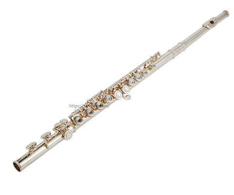 16 Closed hole flute silver cupronuckel Bb flute body with e mechanism 01