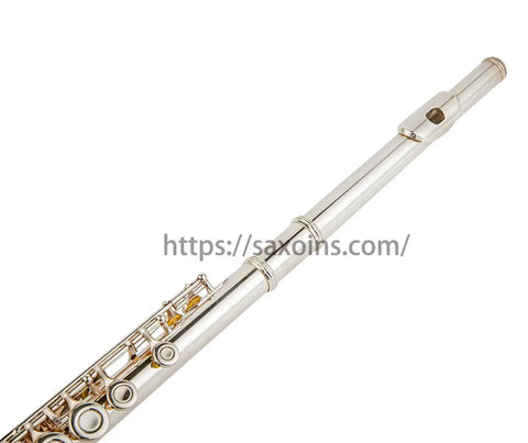 16 Closed hole flute silver cupronuckel Bb flute body with e mechanism 03