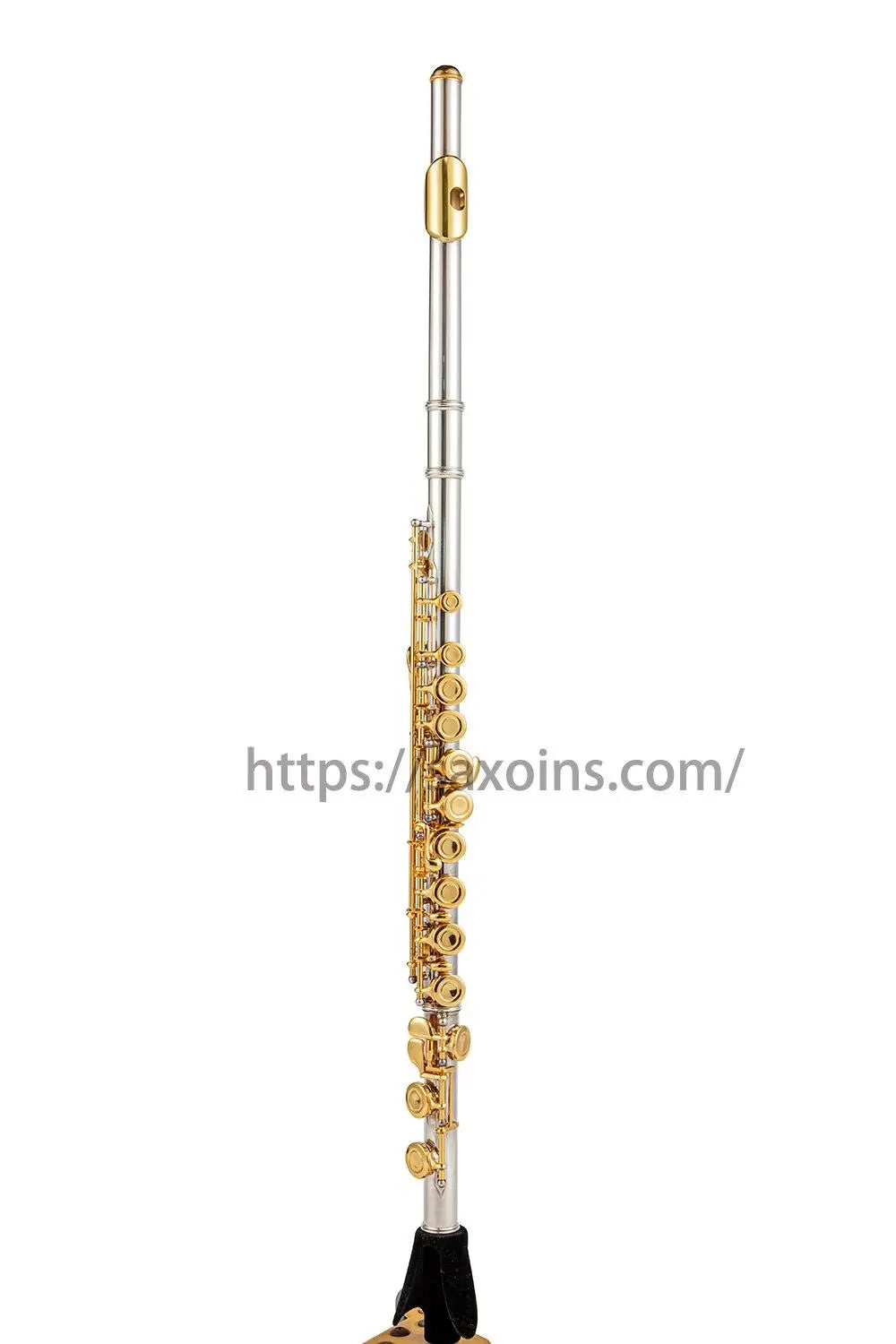 16 key flute closed hole flute Silver Plate with Gold Lacquer keys– AUROSUS