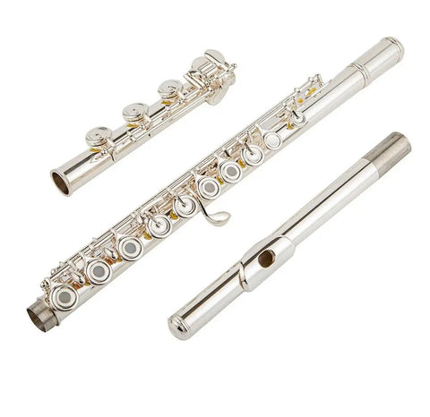 17 holes Professional Concert Flute Nickel silver Body Silver-plated Keys Offset G Key System B Footjoint Split E Mechanism 0312