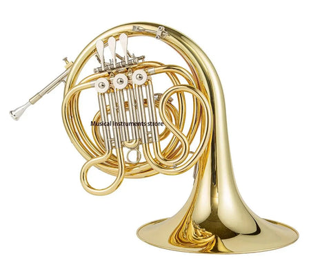 3 key French horn F yellow brass clear lacquer professional musical instrument