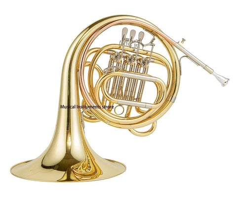3 key French horn F yellow brass clear lacquer professional musical instrument 01