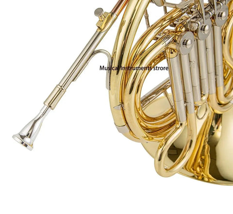 3 key French horn F yellow brass clear lacquer professional musical instrument 02