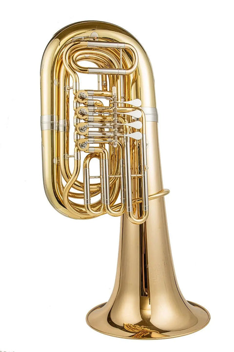 379 Tuba with 4 rotary valves Bb Valves 4 front action Yellow brass Bell diameter:400mm Bore size:20mm Height::800mm Clear Lacque