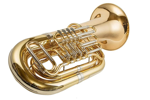 379 Tuba with 4 rotary valves Bb Valves 4 front action Yellow brass Bell diameter:400mm Bore size:20mm Height::800mm Clear Lacque 310