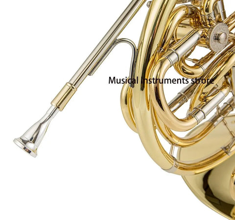 4 key double French horn Bb/ F yellow brass clear lacquer professional musical instrument H378 031