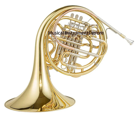 4 key double French horn Bb/ F yellow brass clear lacquer professional musical instrument H378 0541