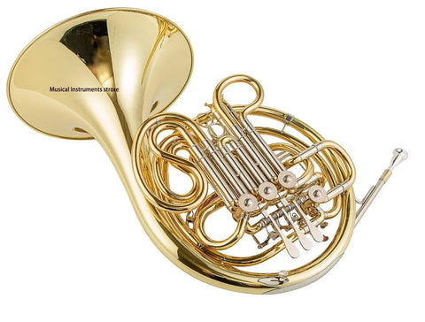 4 key double French horn Bb/ F yellow brass clear lacquer professional musical instrument H378 091