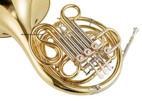4 key double French horn Bb/ F yellow brass clear lacquer professional musical instrument H378 9210