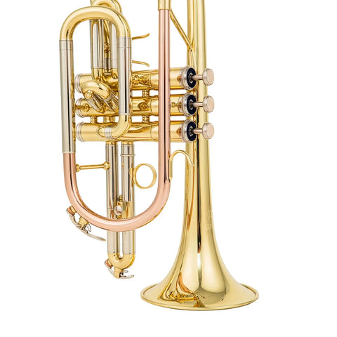 ACR 8330 Bb Cornet - Gold Brass Lacquered Finish, Stainless Steel Valves AUROSUS