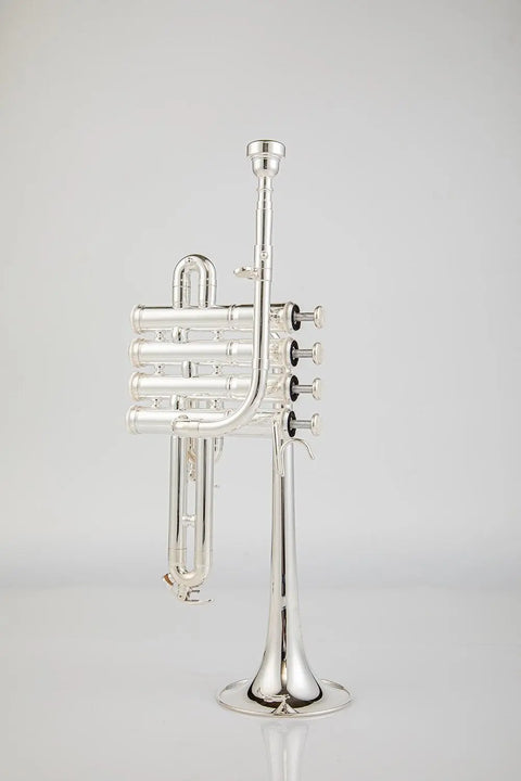 AP190S Western wind 4-key silver treble Piccolo trumpet three-tone Piccolo trumpet instrument Bb/A Piccolo Trumpet - AUROSUS  Musical Instrument Store