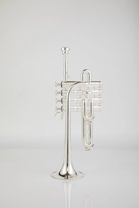 AP190S Western wind 4-key silver treble Piccolo trumpet three-tone Piccolo trumpet instrument Bb/A Piccolo Trumpet - AUROSUS  Musical Instrument Store