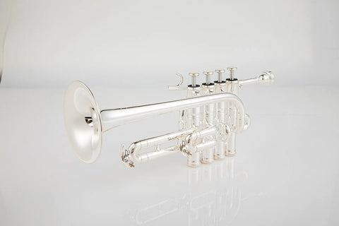 AP190S Western wind 4-key silver treble Piccolo trumpet three-tone Piccolo trumpet instrument Bb/A Piccolo Trumpet - AUROSUS  Musical Instrument Store