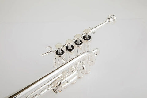 AP190S Western wind 4-key silver treble Piccolo trumpet three-tone Piccolo trumpet instrument Bb/A Piccolo Trumpet - AUROSUS  Musical Instrument Store