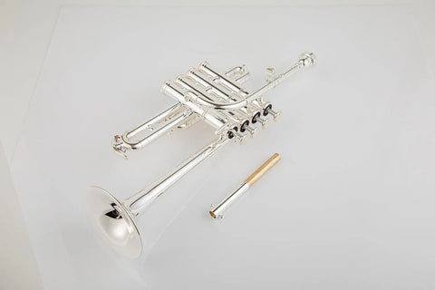 AP190S Western wind 4-key silver treble Piccolo trumpet three-tone Piccolo trumpet instrument Bb/A Piccolo Trumpet - AUROSUS  Musical Instrument Store