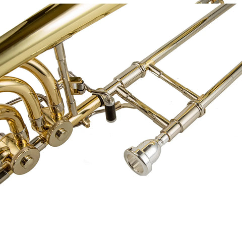 AUROSUS 504D Bass Trombone with Inline Open Wrap Valve | 10" Brass Bell & Pro-Level Specs (Bb/F/Gb/D Tuning) - Perfect for Intermediate Players w/ Lightweight Case & 1½G Mouthpiece AUROSUS