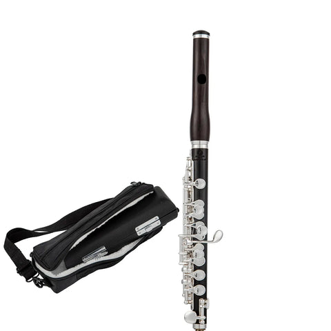 AUROSUS APE-16 Piccolo - Solid Ebony Silver Keys | Hand-Cut Headjoint with Modified Wave Cut AUROSUS