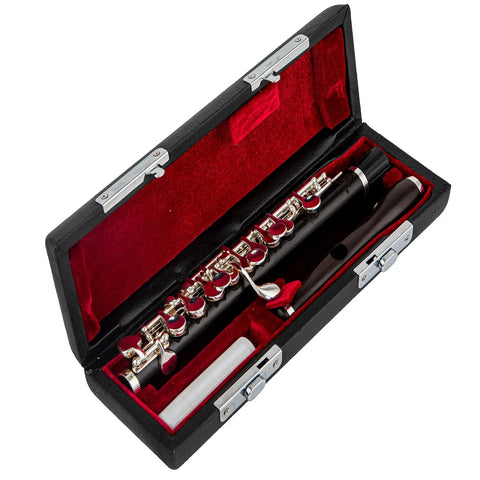AUROSUS APE-16 Piccolo - Solid Ebony Silver Keys | Hand-Cut Headjoint with Modified Wave Cut AUROSUS