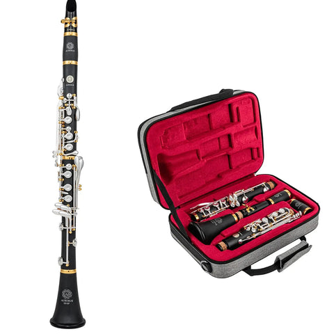 AUROSUS Bb Soprano Clarinet - 17 Key Plateau System with Covered Holes, Ideal for Beginners & Players with Small Hands AUROSUS