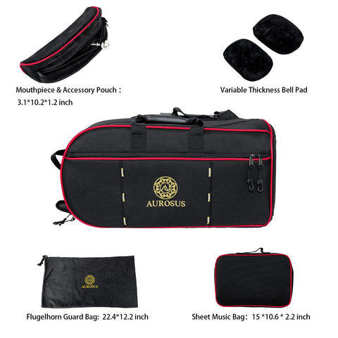 AUROSUS Flugelhorn Bag - 1680D Ballistic Nylon Case AUROSUS