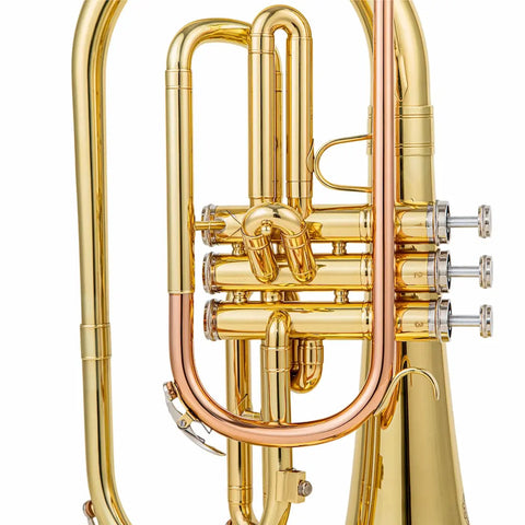 AUROSUS JMG-600 Marching Mellophone | F Key Brass for Advanced Beginners & High School | Phosphor Copper Leadpipe & Gold Lacquer Finish | Includes Mouthpiece & Case AUROSUS