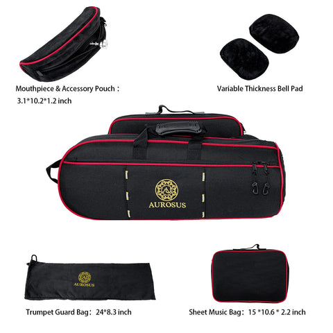 AUROSUS JPT-80B bb trumpet gig bag black nylon lightweight AUROSUS