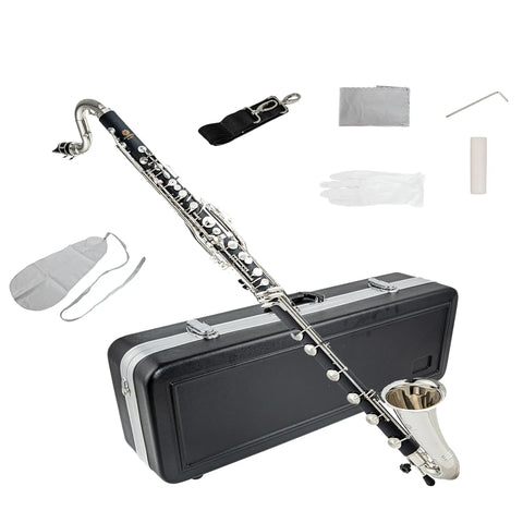 AUROSUS Low C Bass Clarinet with Pro Nickel Keys – Reduced Air Resistance for Faster Learning AUROSUS