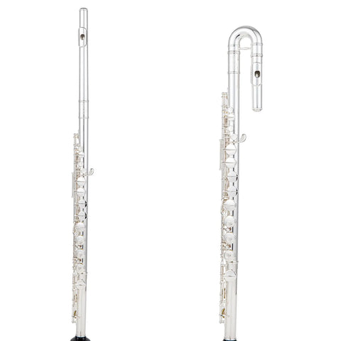 AUROSUS MAS-22 Silver Plated Alto Flute Professional Grade Dual Headjoints (Straight & Curved)  Concert-Ready Instrument with Care Kit Beginner to Pro Level AUROSUS Musical Instrument Store