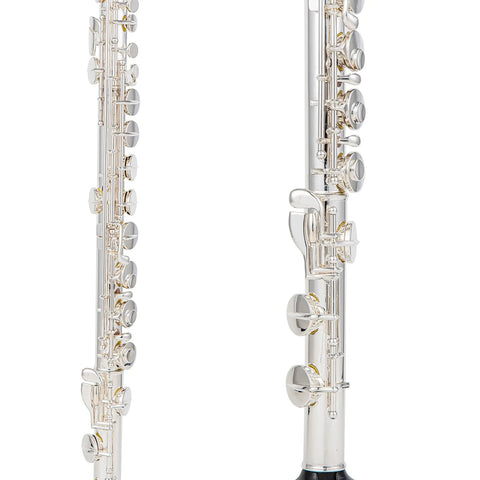 AUROSUS MAS-22 Silver Plated Alto Flute Professional Grade Dual Headjoints (Straight & Curved)  Concert-Ready Instrument with Care Kit Beginner to Pro Level AUROSUS Musical Instrument Store