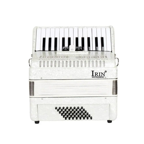 Accordion 26-key 48-bass white three-row reed playing grade accordion keyboard instrument