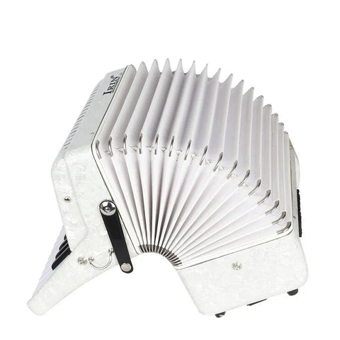 Accordion 26-key 48-bass white three-row reed playing grade accordion keyboard instrument 
