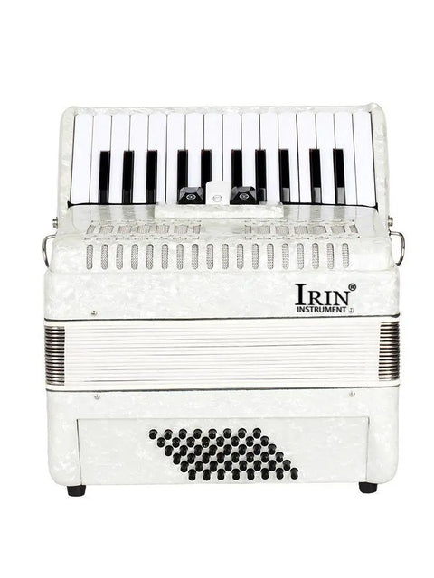 Accordion 26-key 48-bass white three-row reed playing grade accordion keyboard instrument 064
