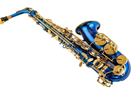 Alto Sax Beginner Student Alto saxophone Eb blue enchantress Sax Eb with Case Mouthpiece Accessories - hhad
