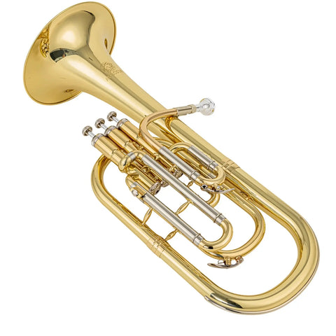 Aurosus ASH-501L Alto Horn 0.462" Bore Lacquer Gold Brass 37C Mouthpiece Case AUROSUS