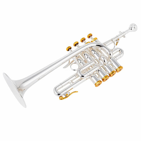 Aurosus Silver Piccolo Trumpet Bb/A 4-Valve with Case AUROSUS