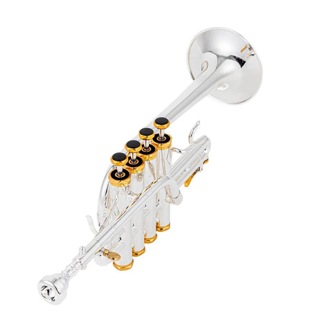 Aurosus Silver Piccolo Trumpet Bb/A 4-Valve with Case & Case AUROSUS