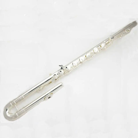 Bass flute 16-hole closed-hole silver-plated bass flute C-tuned bass flute test-level professional flute - AUROSUS  Musical Instrument Store
