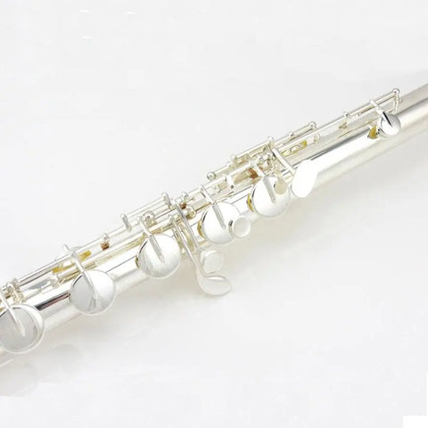 Bass flute 16-hole closed-hole silver-plated bass flute C-tuned bass flute test-level professional flute - AUROSUS  Musical Instrument Store