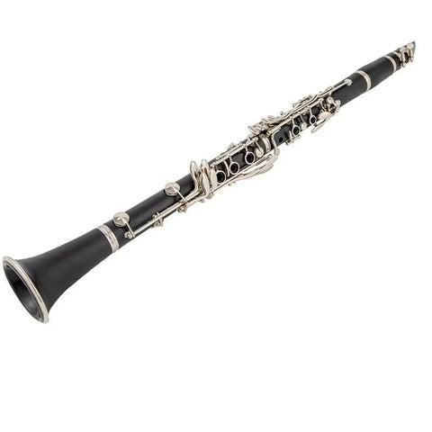 Bb Clarinet with Grenadilla Body Barrel and Bell Injection Molded Upper Joint Nickel-plated Keys 4C Mouthpiece and Case