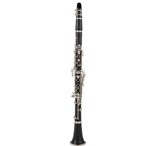 Bb Clarinet with Grenadilla Body Barrel and Bell Injection Molded Upper Joint Nickel-plated Keys 4C Mouthpiece and Case 0315