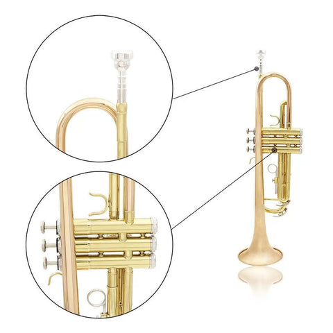 Bb Trumpet Gold silver plated two-color musical instrument