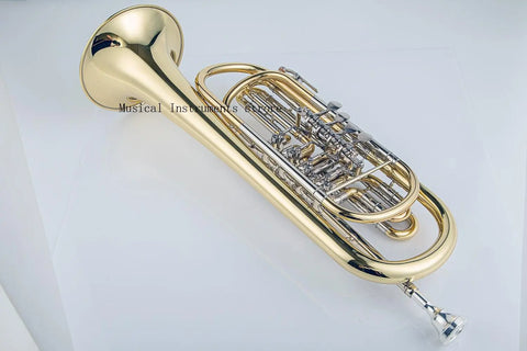 Bach Bb Trumpet with rotary valves 4 front action Gold brass bell