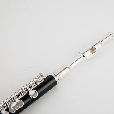 Beginner playing grade test piccolo silver-plated imitation wood C-tune piccolo musical instrument flute ABS tube body piccolo - AUROSUS  Musical Instrument Store