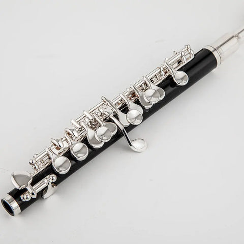Beginner playing grade test piccolo silver-plated imitation wood C-tune piccolo musical instrument flute ABS tube body piccolo - AUROSUS  Musical Instrument Store