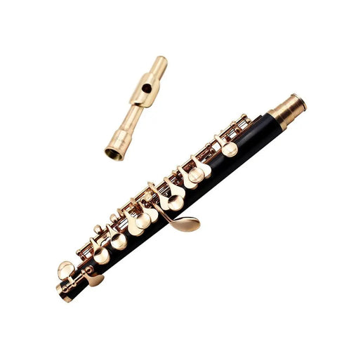 Black gold key C key piccolo cloth box with screwdriver wiper wind instrument brass black gold piccolo - AUROSUS  Musical Instrument Store