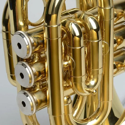 Brass Palm trumpet trumpet B-flat palm trumpet pocket trumpet mini trumpet cornet three-key small trumpet three-tone