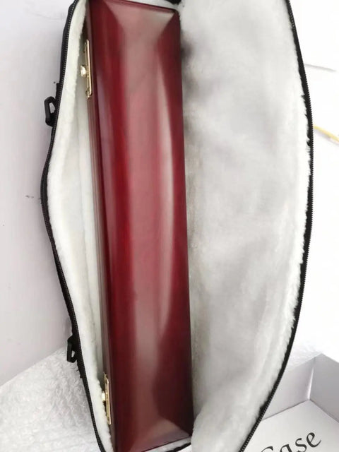 Copper Alloy Flute - offset G, split E mechanism Lip plate and riser Sterling Silver with wood Case