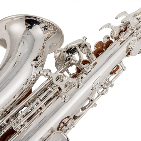 Curved soprano saxophone silver-plated